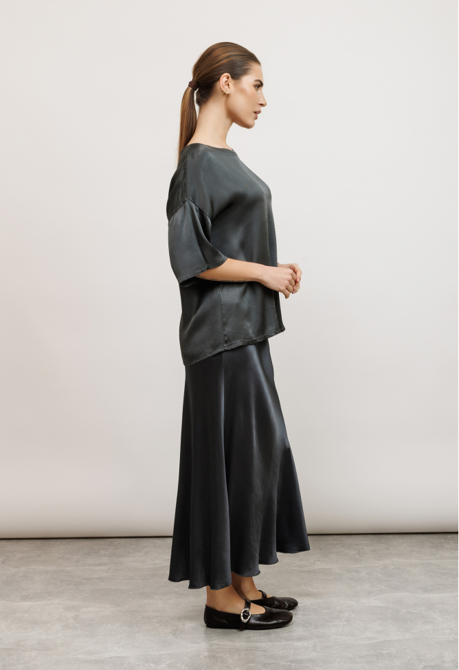 Graphite viscose skirt 2