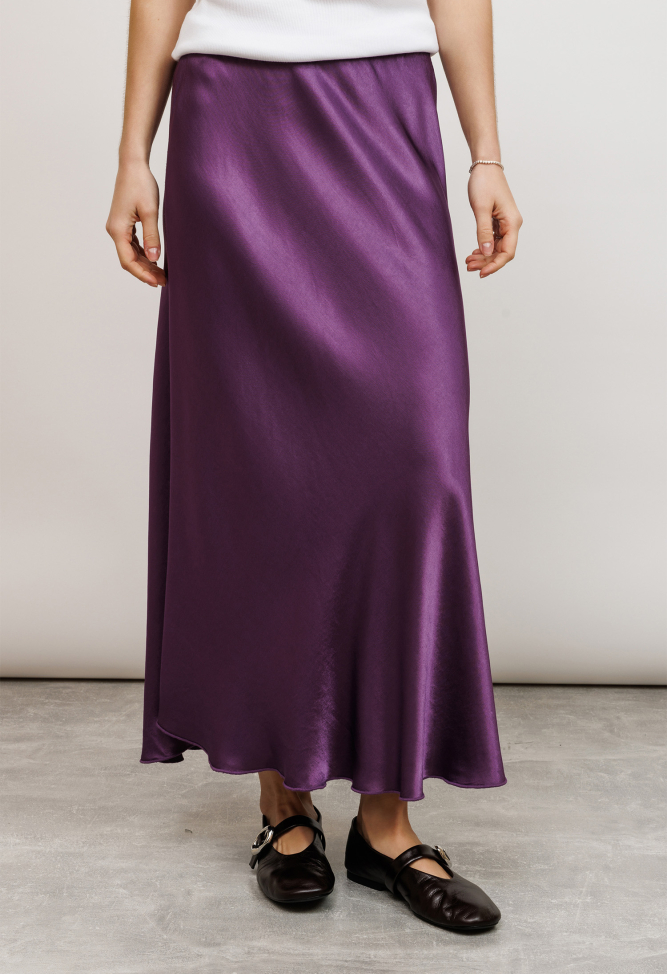 Purple viscose skirt