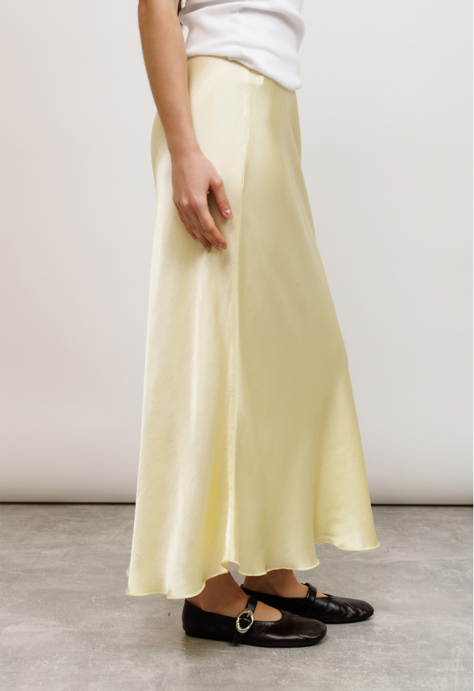 Yellow viscose skirt 1
