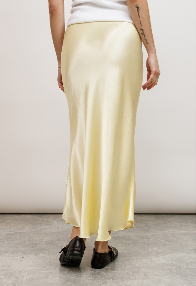 Yellow viscose skirt 2